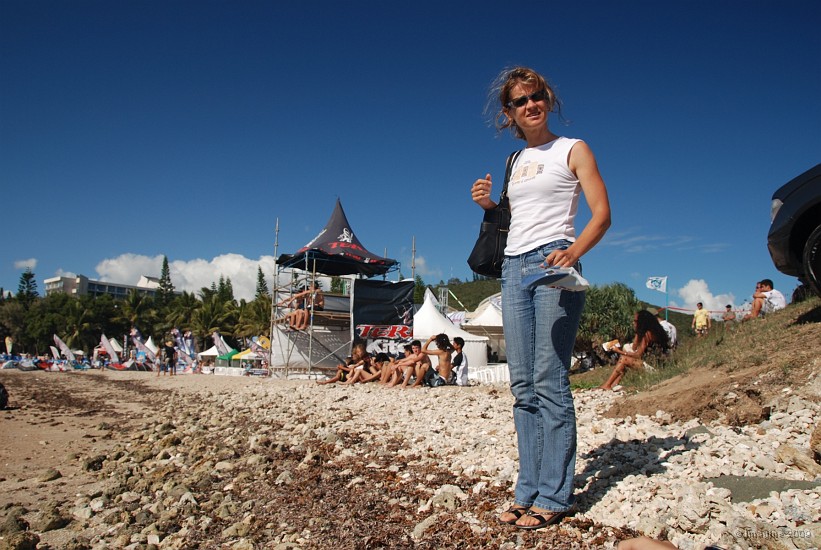 11.53- Pascale sur la plage du Meridien.JPG